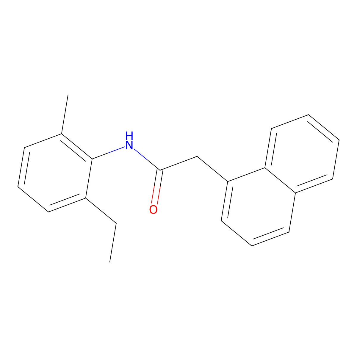 N-(2-ethyl-6-methylphenyl)-2-(1-naphthyl)acetamide molecular structure, CAS 791841-17-3