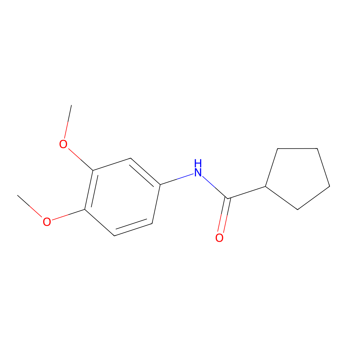 N-(3,4-dimethoxyphenyl)cyclopentanecarboxamide molecular structure, CAS 791841-30-0