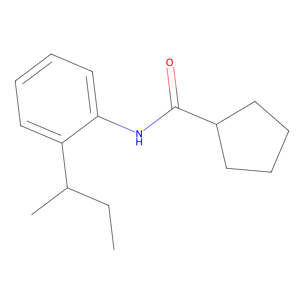 N-(2-sec-butylphenyl)cyclopentanecarboxamide molecular structure, CAS 791841-35-5