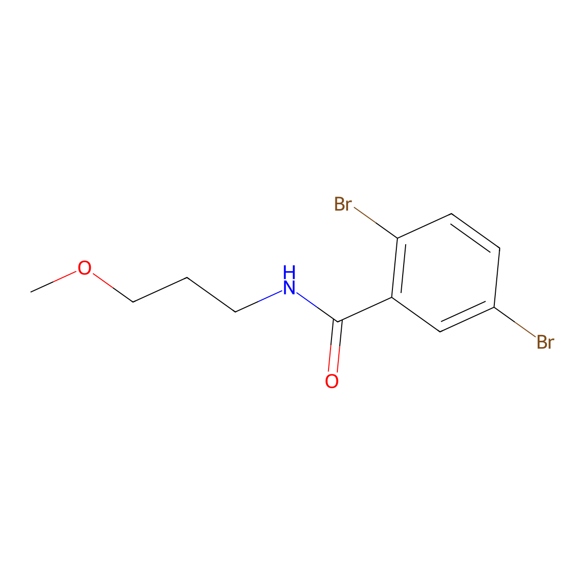 2,5-dibromo-N-(3-methoxypropyl)benzamide molecular structure, CAS 791841-40-2