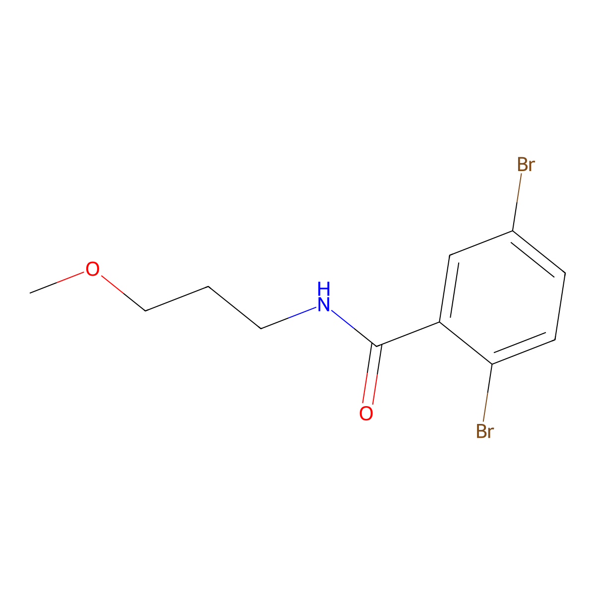 2,5-dibromo-N-(3-methoxypropyl)benzamide molecular structure, CAS 791841-40-2