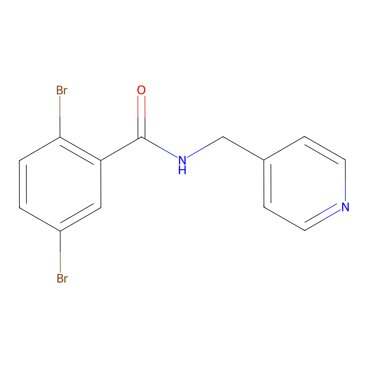 2,5-dibromo-N-(4-pyridinylmethyl)benzamide molecular structure, CAS 791841-48-0