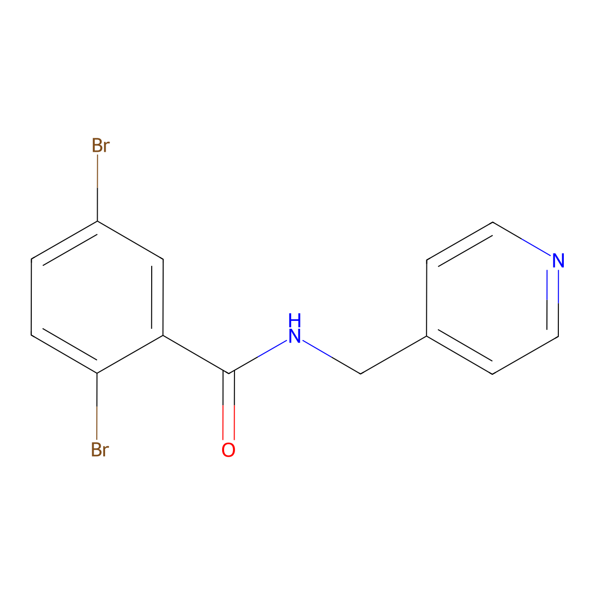 2,5-dibromo-N-(4-pyridinylmethyl)benzamide molecular structure, CAS 791841-48-0