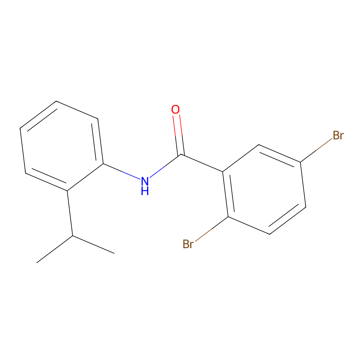 2,5-dibromo-N-(2-isopropylphenyl)benzamide molecular structure, CAS 791841-75-3