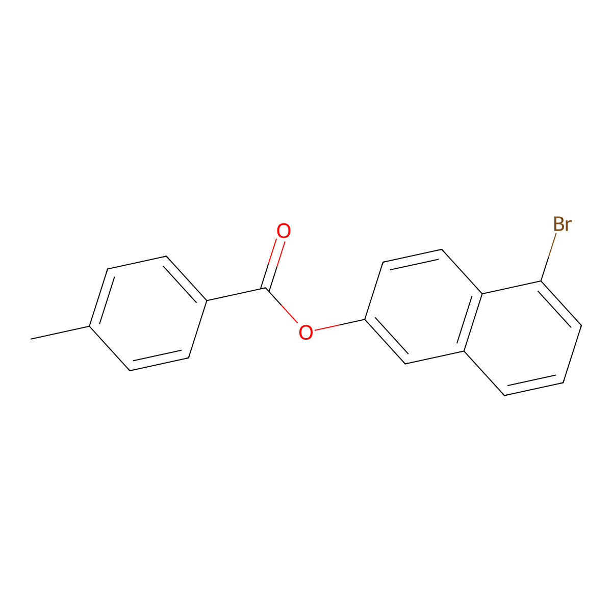 5-Bromo-2-naphthyl 4-methylbenzoate molecular structure, CAS 791841-82-2