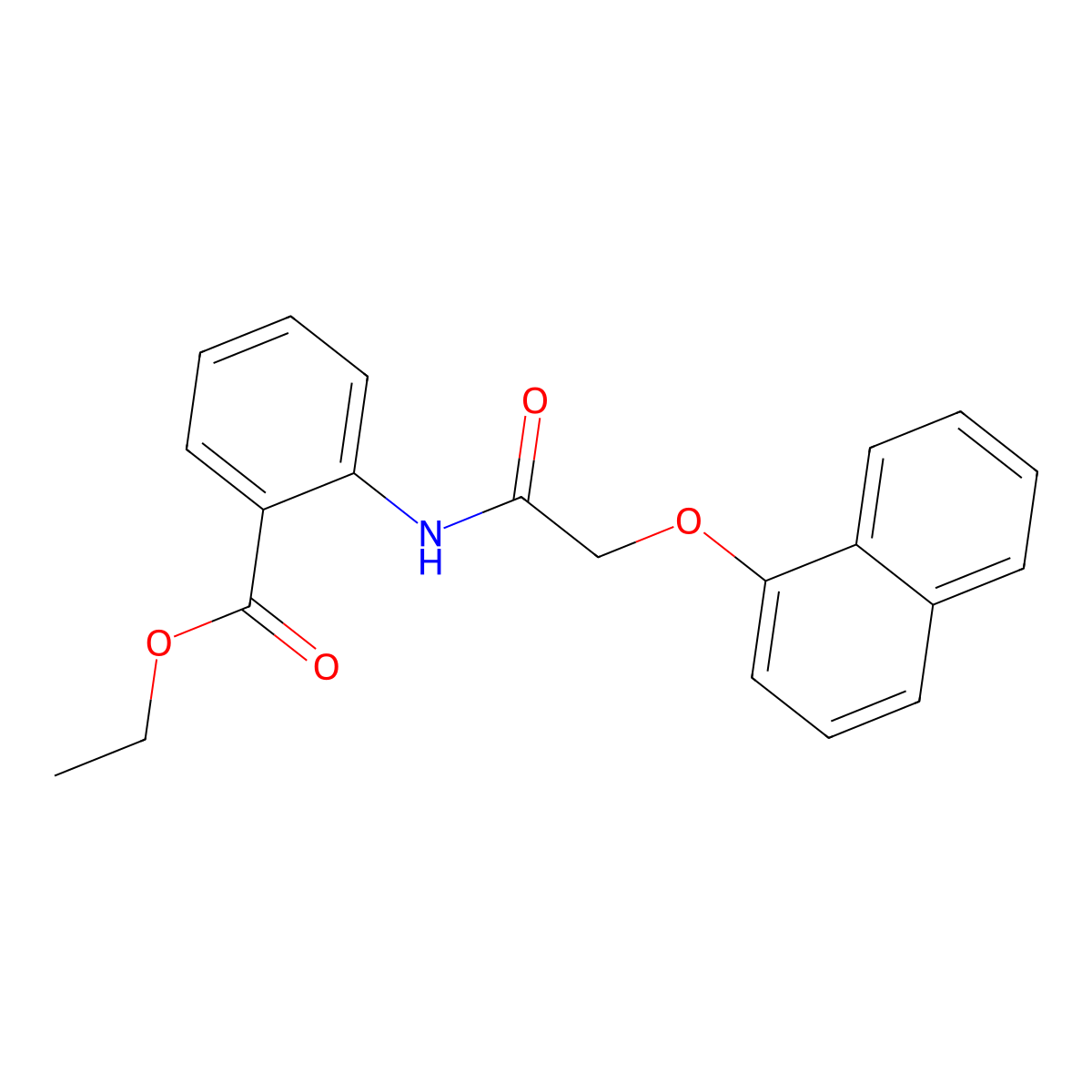 Ethyl 2-{[(1-naphthyloxy)acetyl]amino}benzoate molecular structure, CAS 791842-86-9