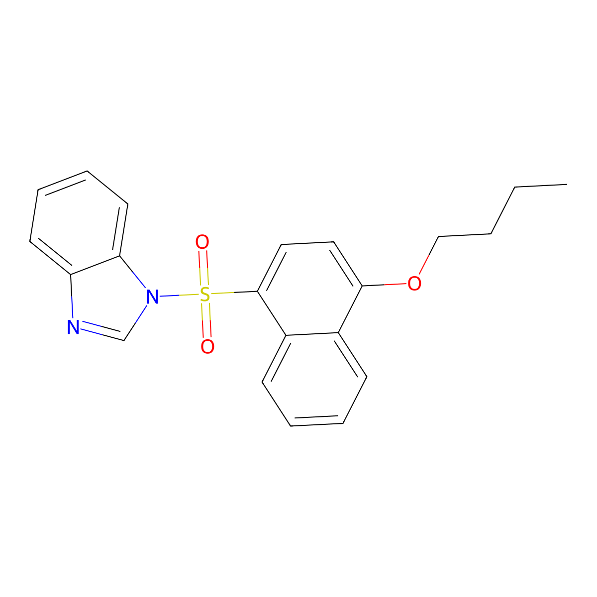 1-(4-Butoxynaphthalen-1-yl)sulfonylbenzimidazole molecular structure, CAS 791843-62-4