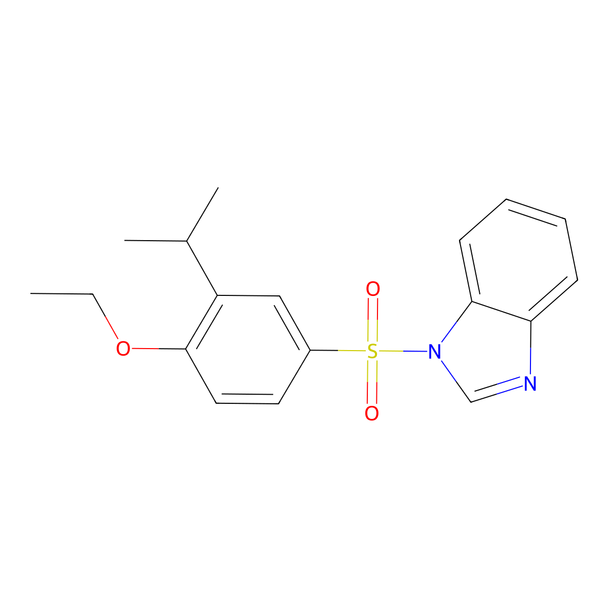 1-(4-Ethoxy-3-propan-2-ylphenyl)sulfonylbenzimidazole molecular structure, CAS 791843-64-6