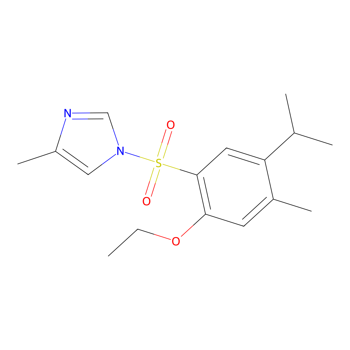 1-[(2-ethoxy-5-isopropyl-4-methylphenyl)sulfonyl]-4-methyl-1H-imidazole molecular structure, CAS 791843-67-9