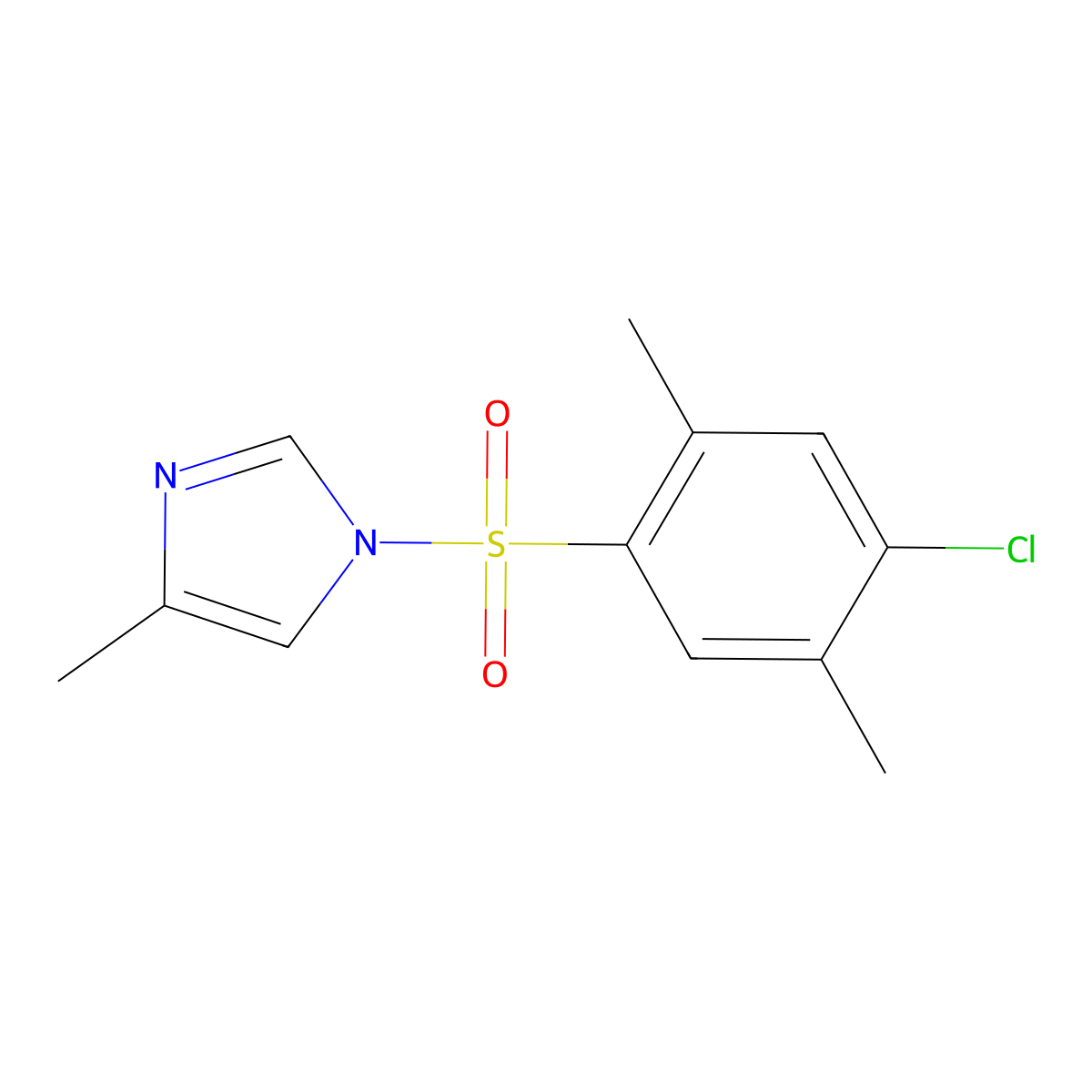1-(4-Chloro-2,5-dimethylphenyl)sulfonyl-4-methylimidazole molecular structure, CAS 791843-68-0