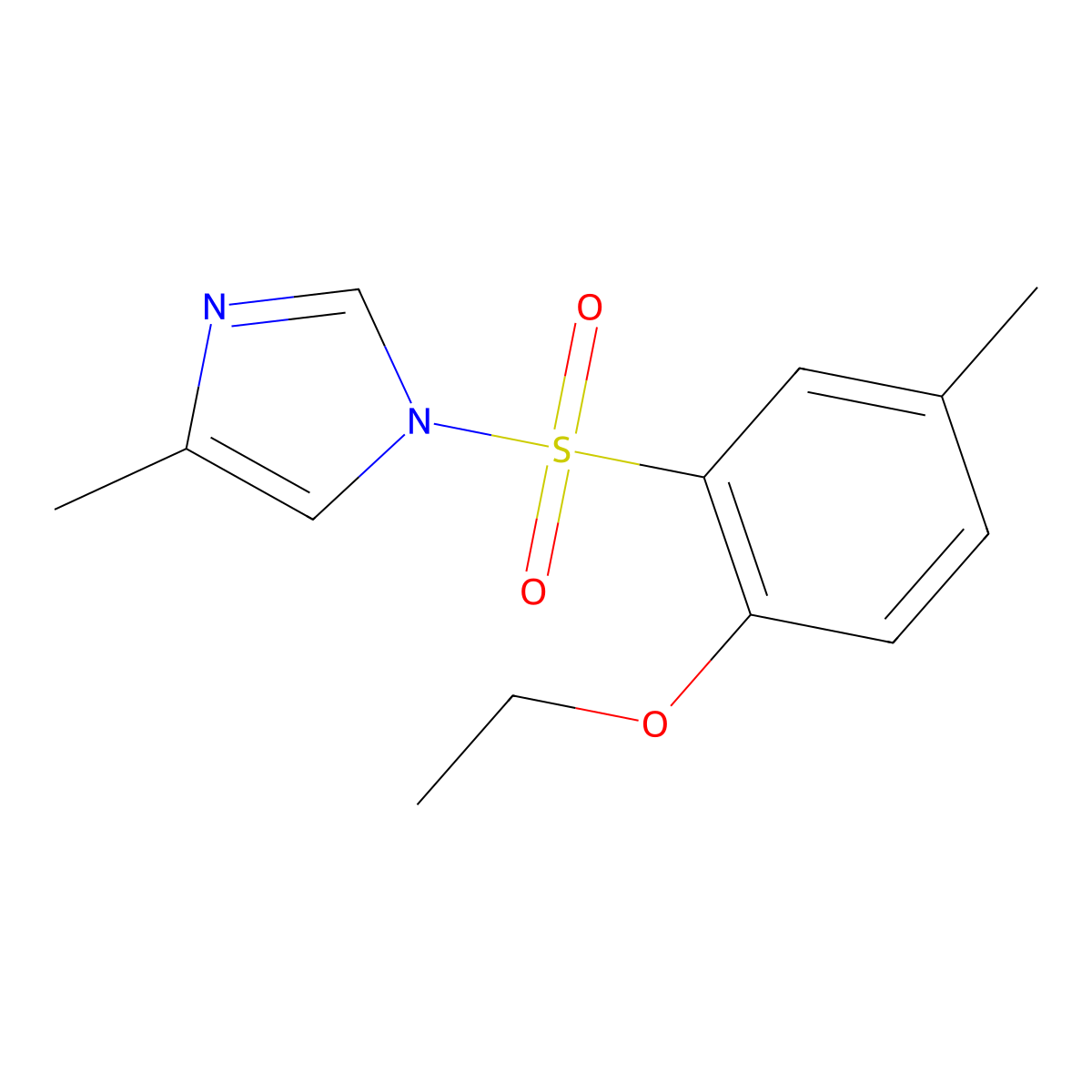 1-(2-Ethoxy-5-methylphenyl)sulfonyl-4-methylimidazole molecular structure, CAS 791843-69-1