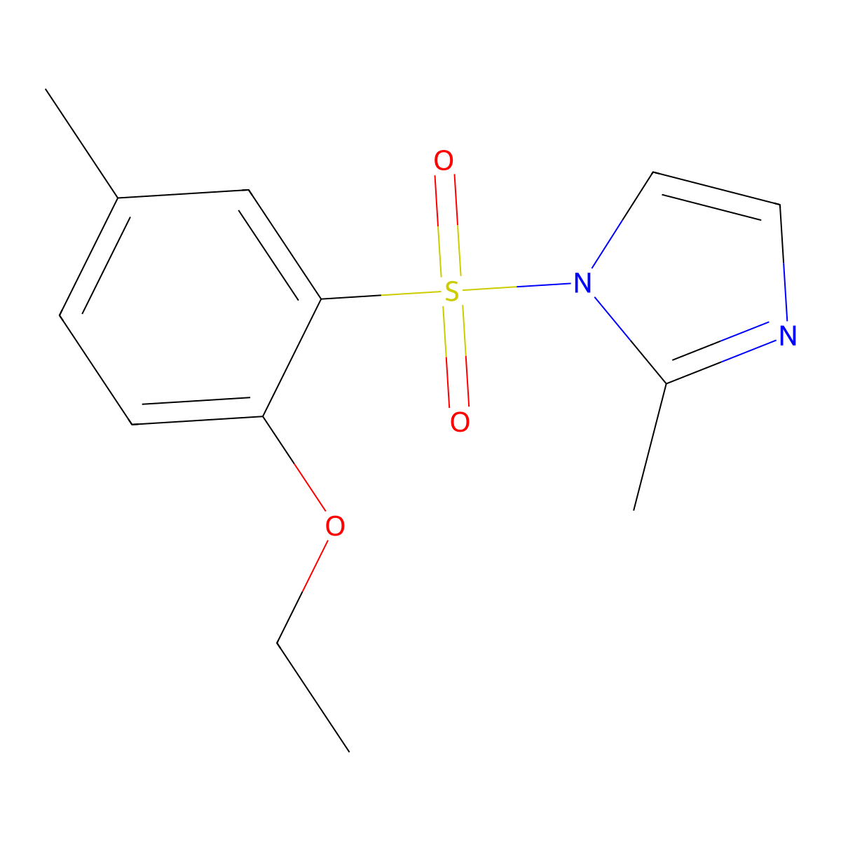 1-(2-Ethoxy-5-methylphenyl)sulfonyl-2-methylimidazole molecular structure, CAS 791843-70-4