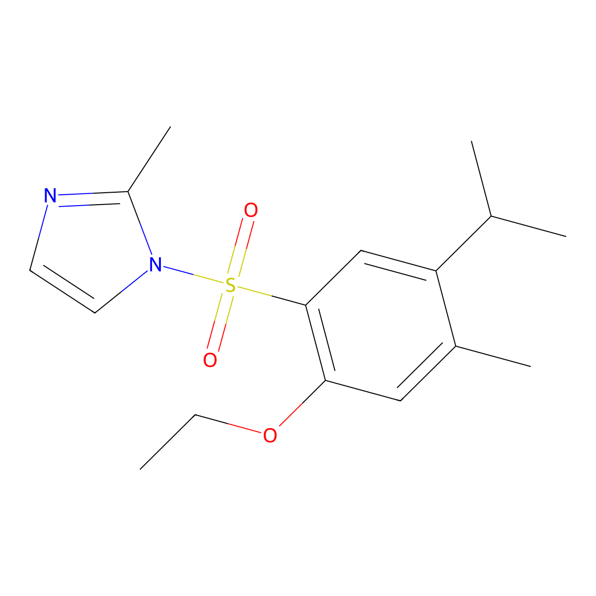 1-{[2-Ethoxy-4-methyl-5-(methylethyl)phenyl]sulfonyl}-2-methylimidazole molecular structure, CAS 791843-72-6
