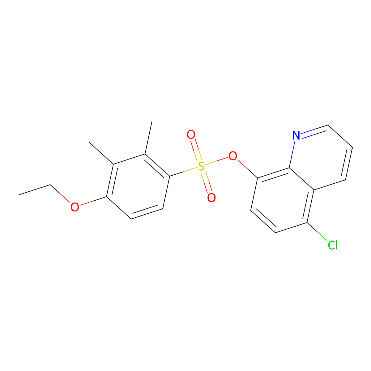5-Chloro-8-quinolinyl 4-ethoxy-2,3-dimethylbenzenesulfonate molecular structure, CAS 791843-79-3