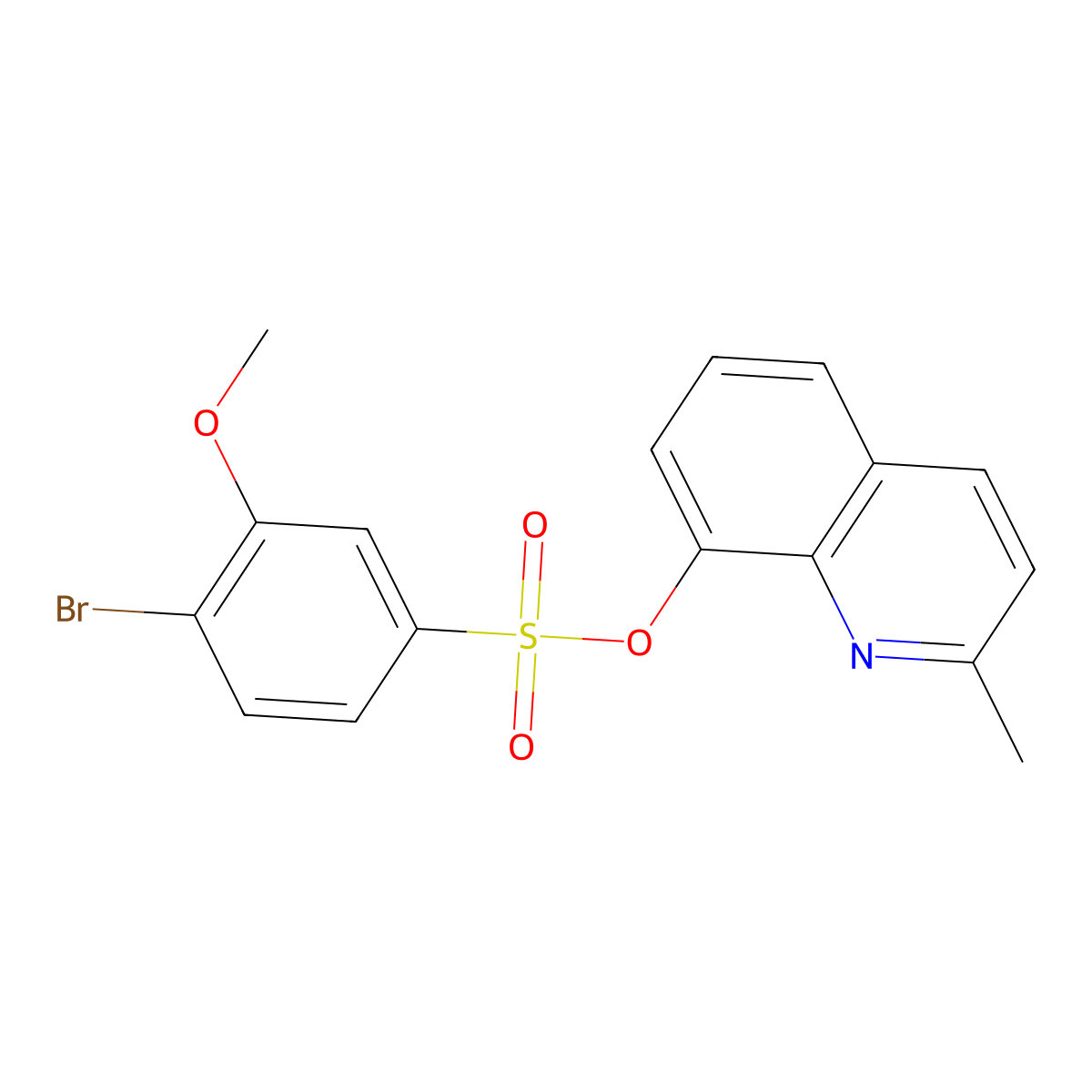 2-Methyl-8-quinolyl 4-bromo-3-methoxybenzenesulfonate molecular structure, CAS 791843-82-8