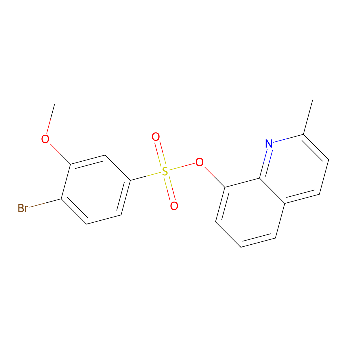 2-Methyl-8-quinolyl 4-bromo-3-methoxybenzenesulfonate molecular structure, CAS 791843-82-8