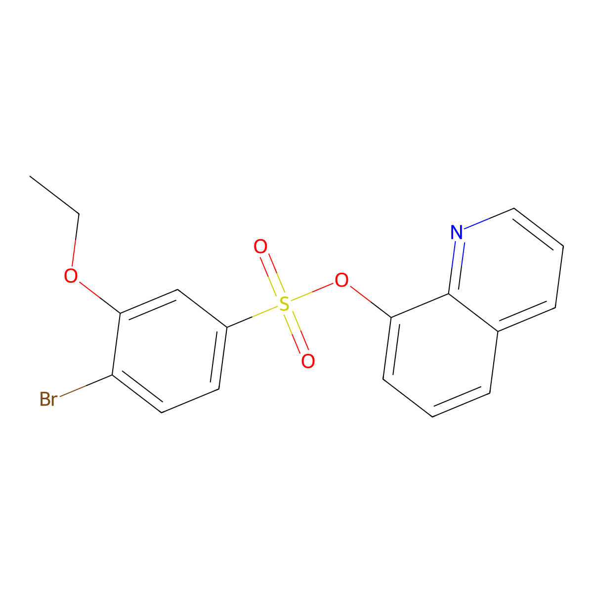 Quinolin-8-yl 4-bromo-3-ethoxybenzenesulfonate molecular structure, CAS 791843-85-1