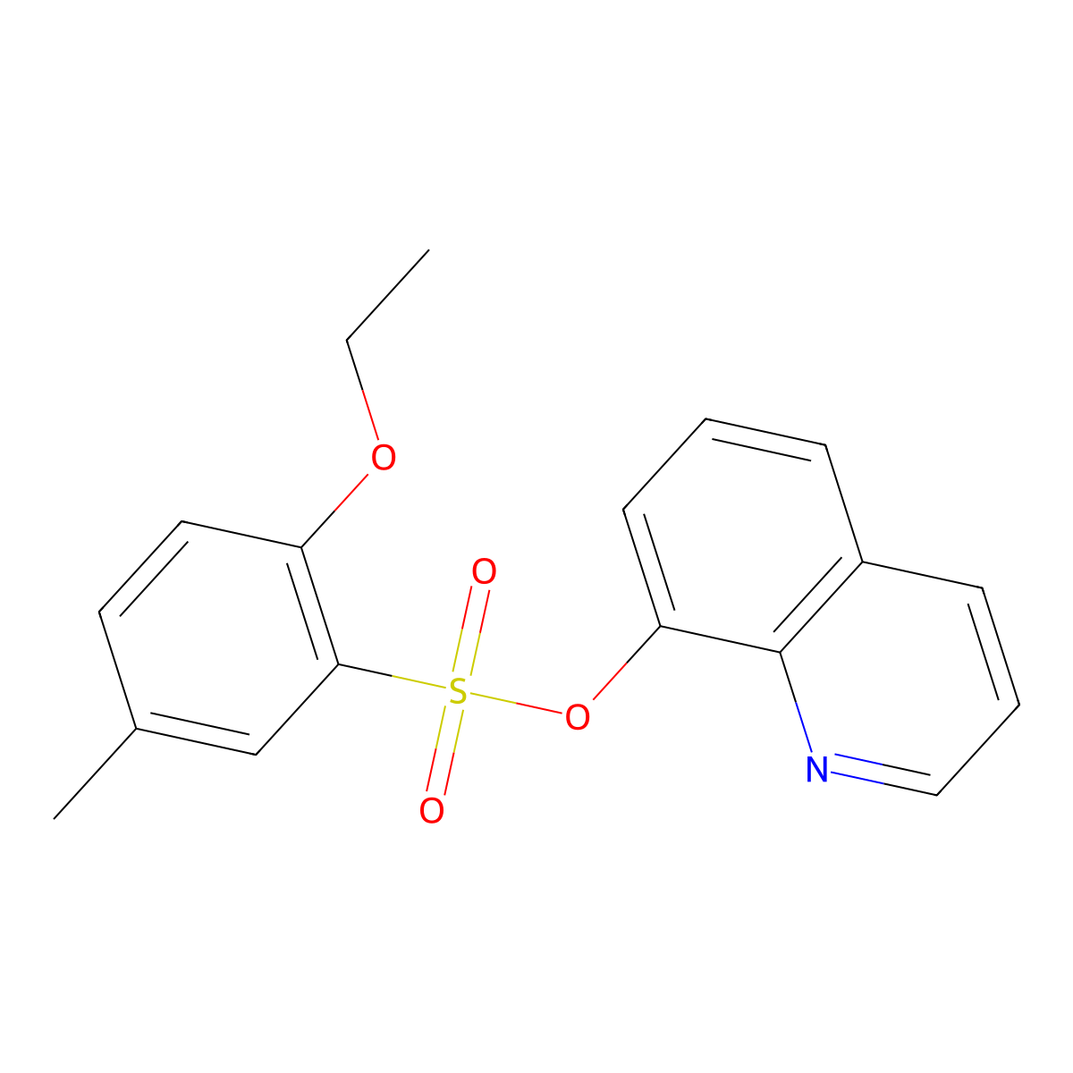 Quinolin-8-yl 2-ethoxy-5-methylbenzenesulfonate molecular structure, CAS 791843-86-2