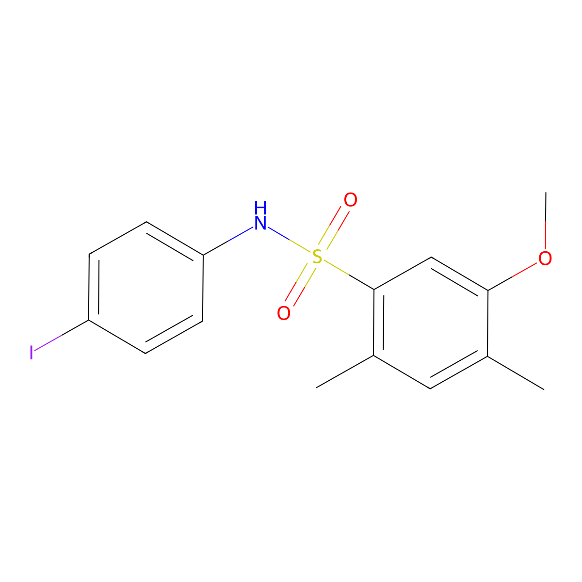 N-(4-iodophenyl)-5-methoxy-2,4-dimethylbenzenesulfonamide molecular structure, CAS 791843-98-6