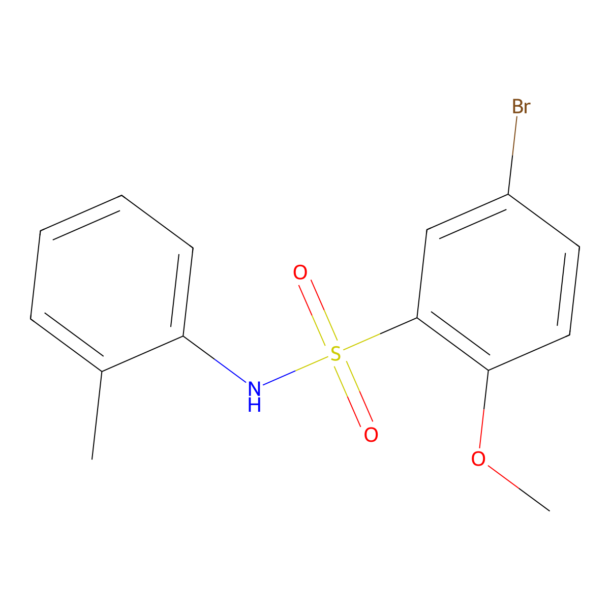 5-bromo-2-methoxy-N-(2-methylphenyl)benzenesulfonamide molecular structure, CAS 791844-02-5