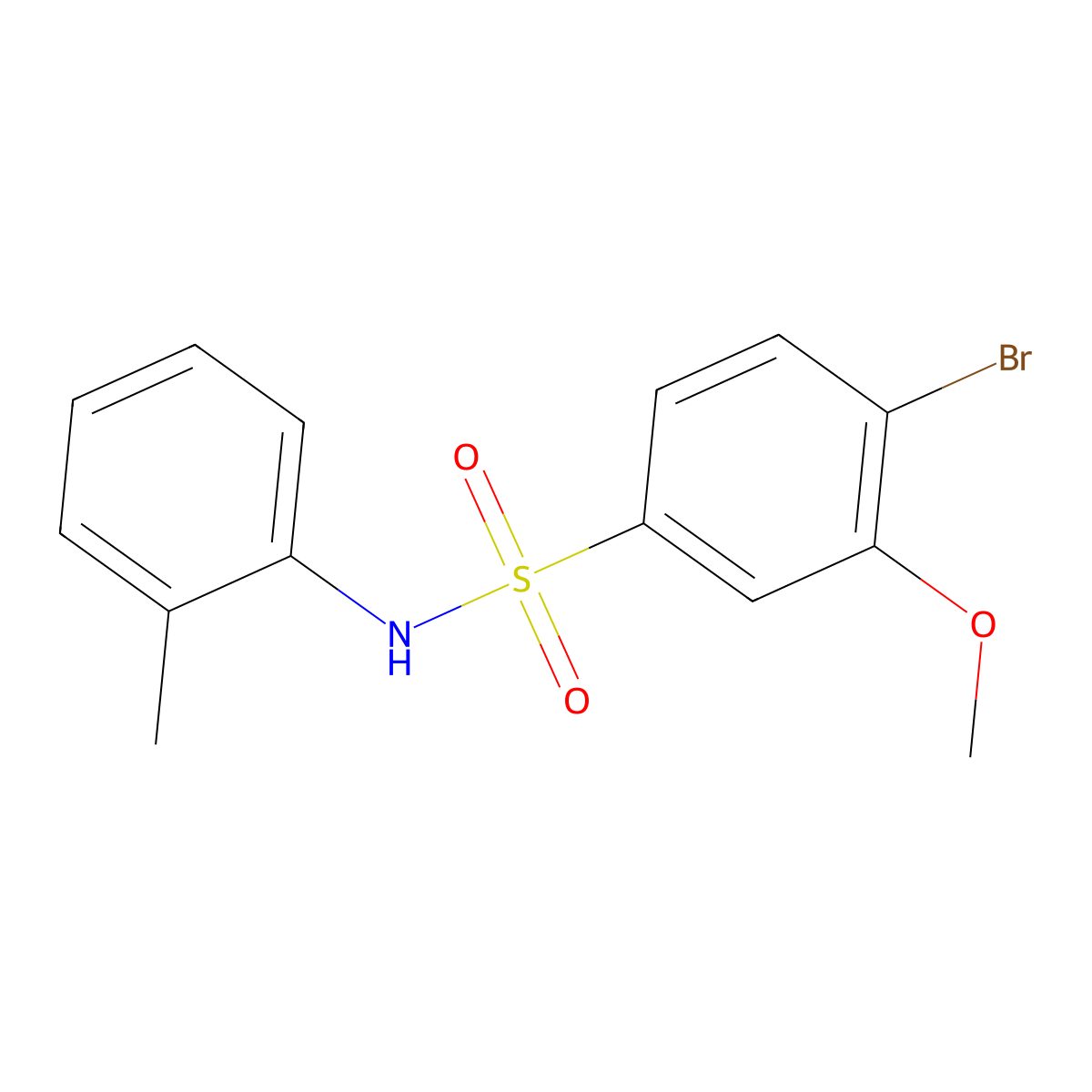 4-bromo-3-methoxy-N-(2-methylphenyl)benzenesulfonamide molecular structure, CAS 791844-04-7