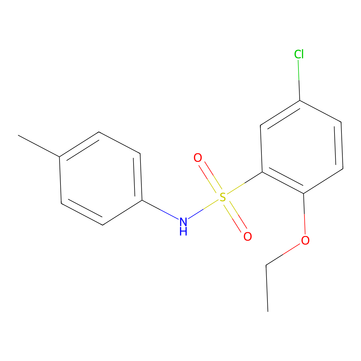 5-chloro-2-ethoxy-N-(4-methylphenyl)benzenesulfonamide molecular structure, CAS 791844-05-8