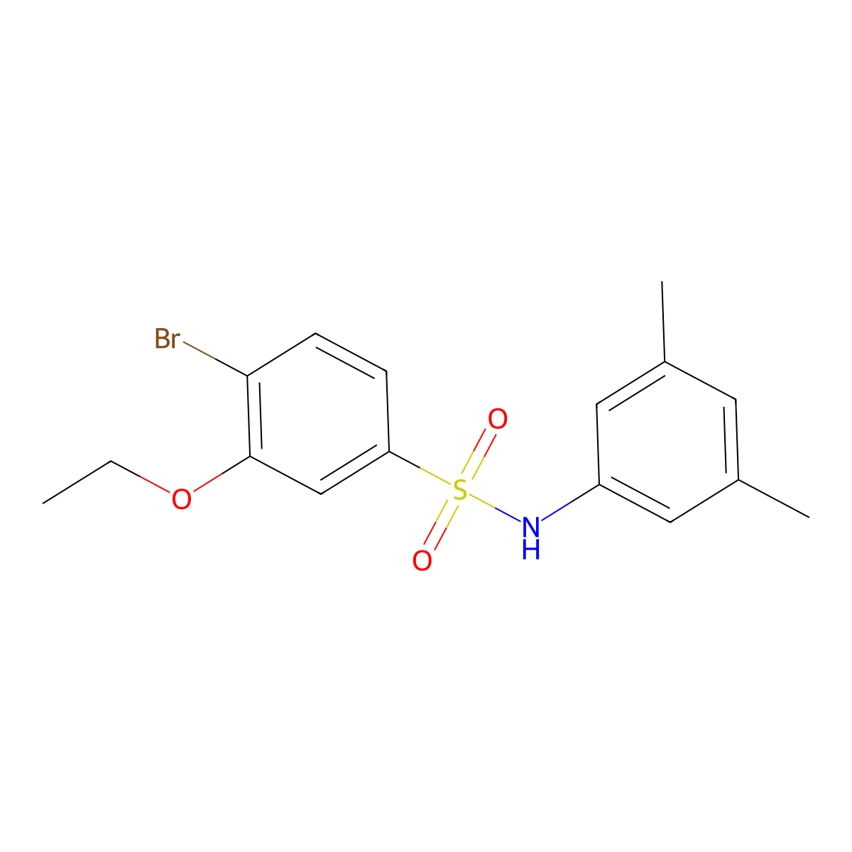 4-bromo-N-(3,5-dimethylphenyl)-3-ethoxybenzenesulfonamide molecular structure, CAS 791844-09-2