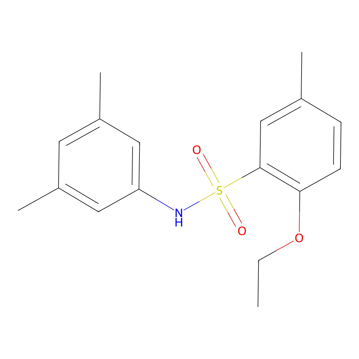 N-(3,5-dimethylphenyl)-2-ethoxy-5-methylbenzenesulfonamide molecular structure, CAS 791844-10-5