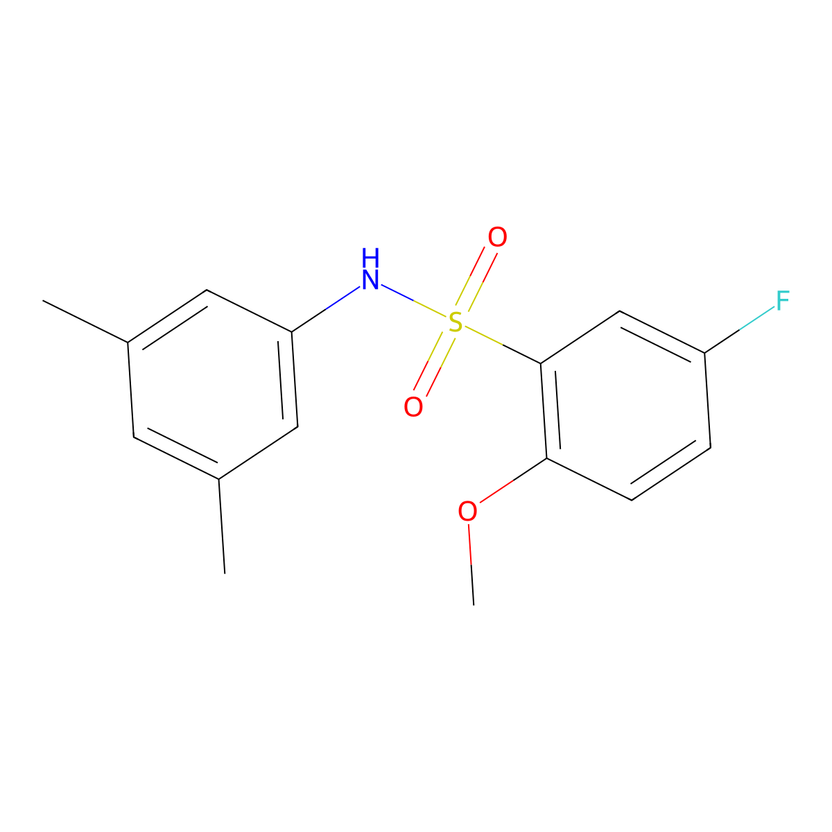 N-(3,5-dimethylphenyl)-5-fluoro-2-methoxybenzenesulfonamide molecular structure, CAS 791844-11-6