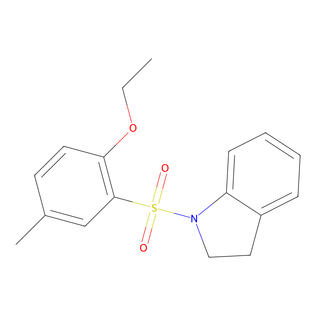 1-(2-Ethoxy-5-methylphenyl)sulfonyl-2,3-dihydroindole molecular structure, CAS 791844-43-4