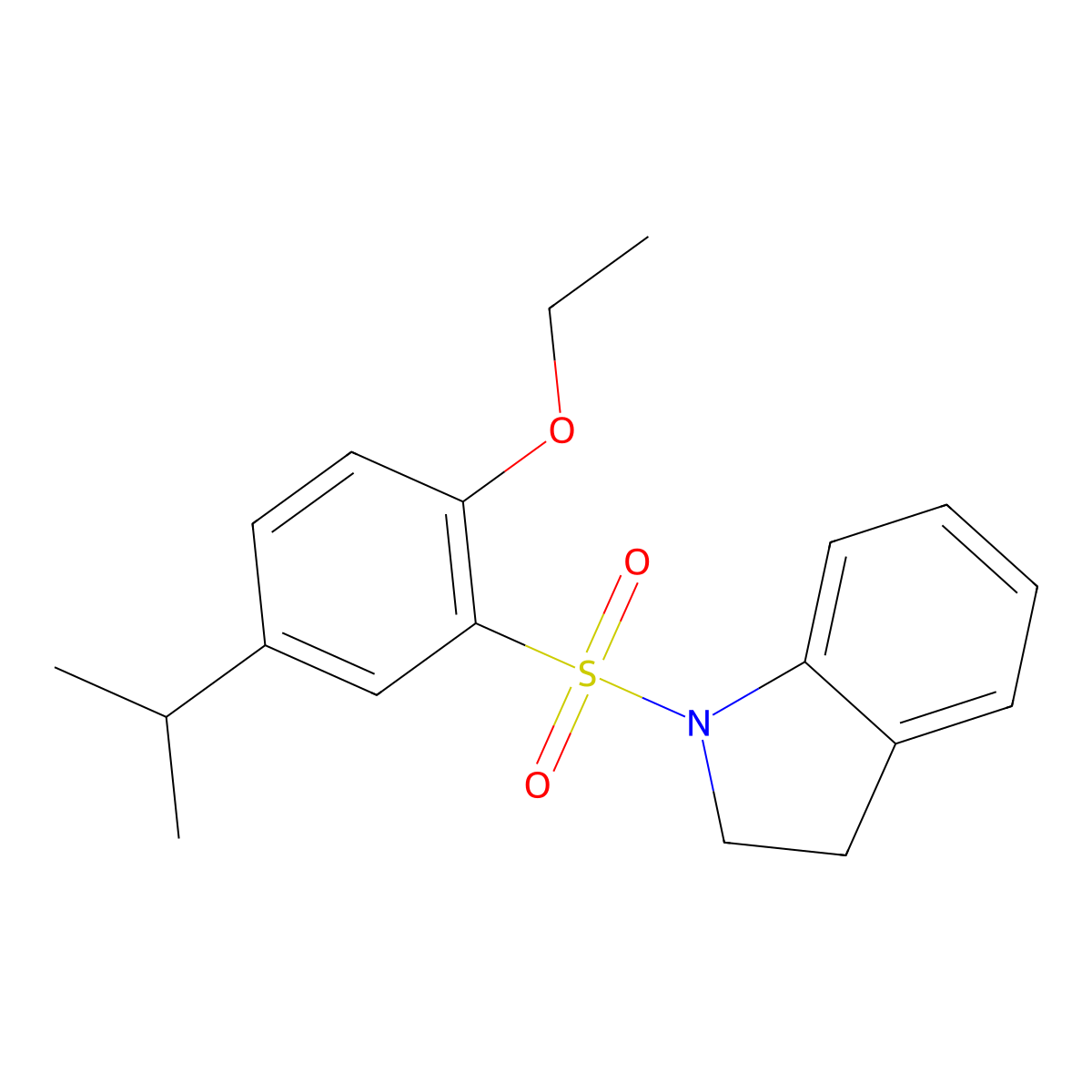 1-((2-Ethoxy-5-isopropylphenyl)sulfonyl)indoline molecular structure, CAS 791844-45-6