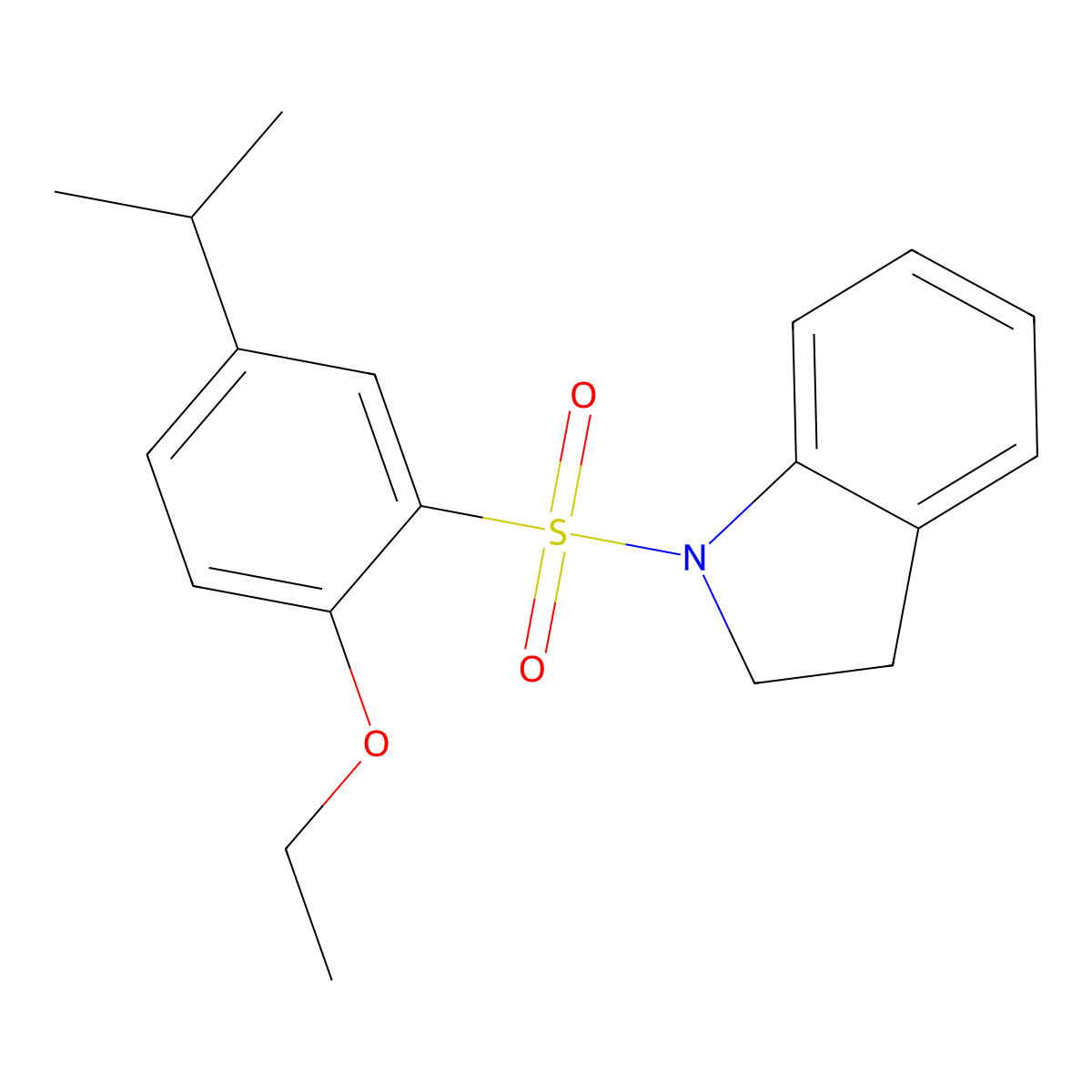 1-((2-Ethoxy-5-isopropylphenyl)sulfonyl)indoline molecular structure, CAS 791844-45-6