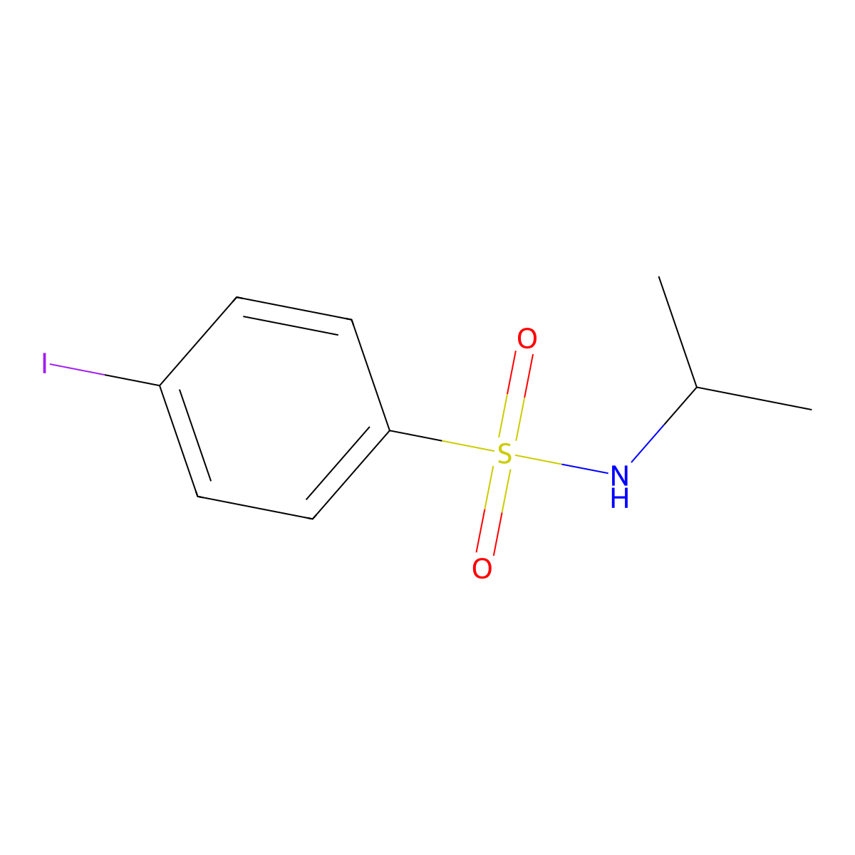 4-iodo-N-isopropylbenzenesulfonamide molecular structure, CAS 791844-47-8