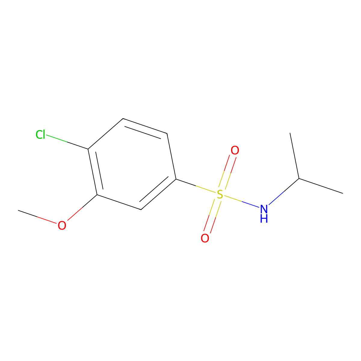 4-chloro-N-isopropyl-3-methoxybenzenesulfonamide molecular structure, CAS 791844-48-9