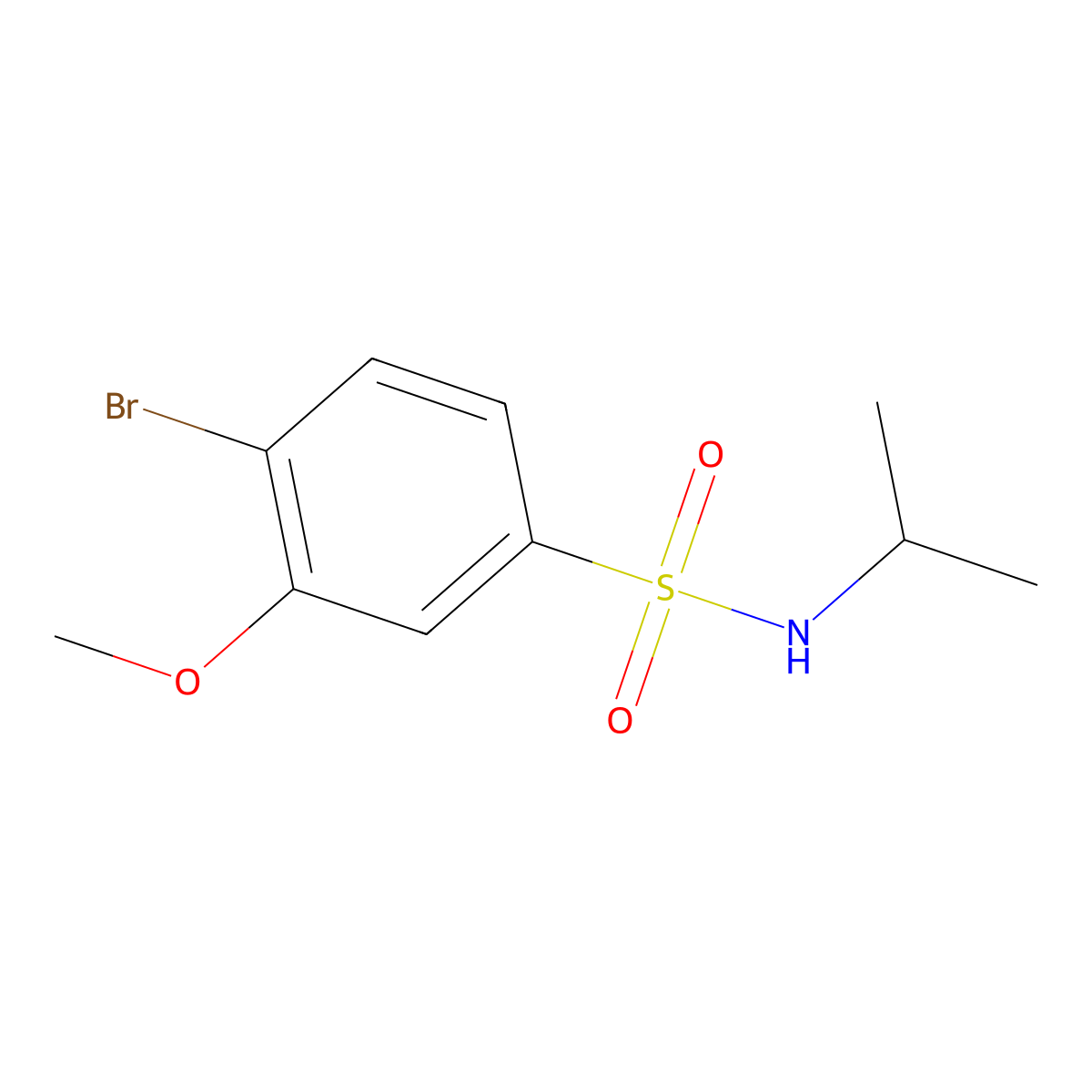 4-bromo-3-methoxy-N-propan-2-ylbenzenesulfonamide molecular structure, CAS 791844-49-0