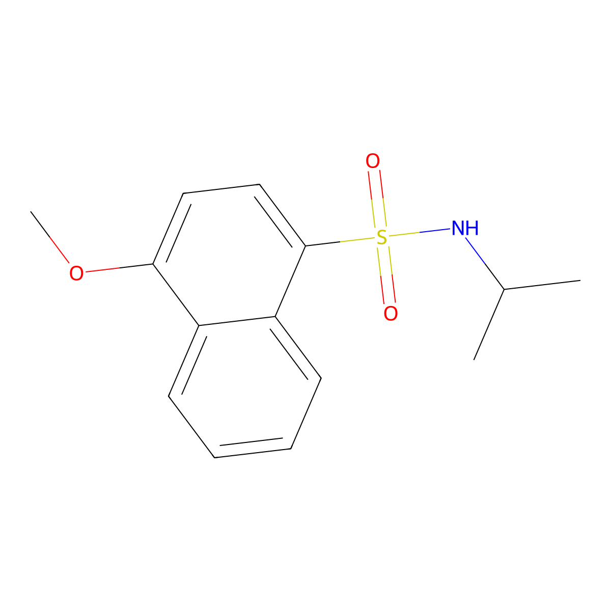 4-methoxy-N-propan-2-ylnaphthalene-1-sulfonamide molecular structure, CAS 791844-50-3