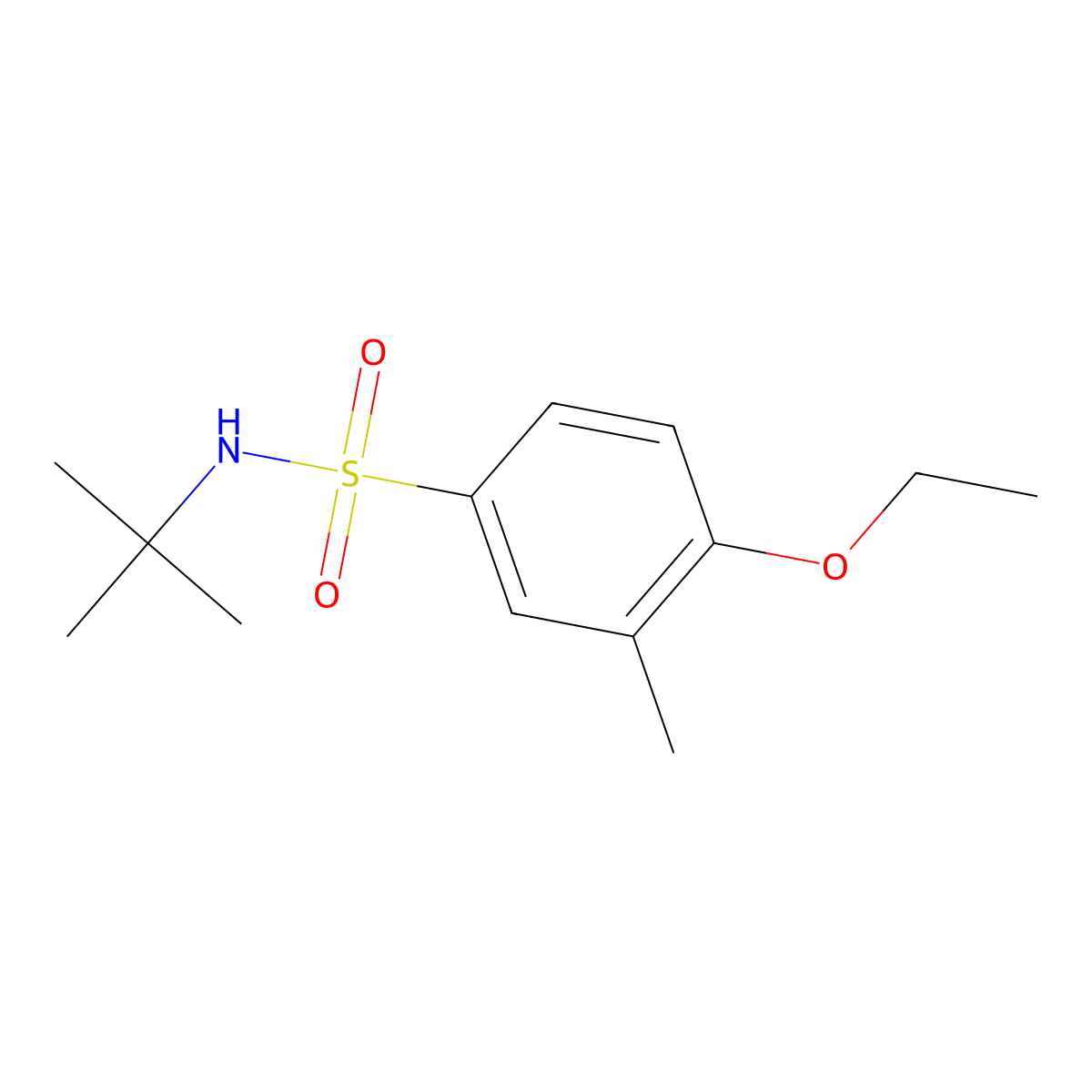 N-(tert-butyl)-4-ethoxy-3-methylbenzenesulfonamide molecular structure, CAS 791844-57-0