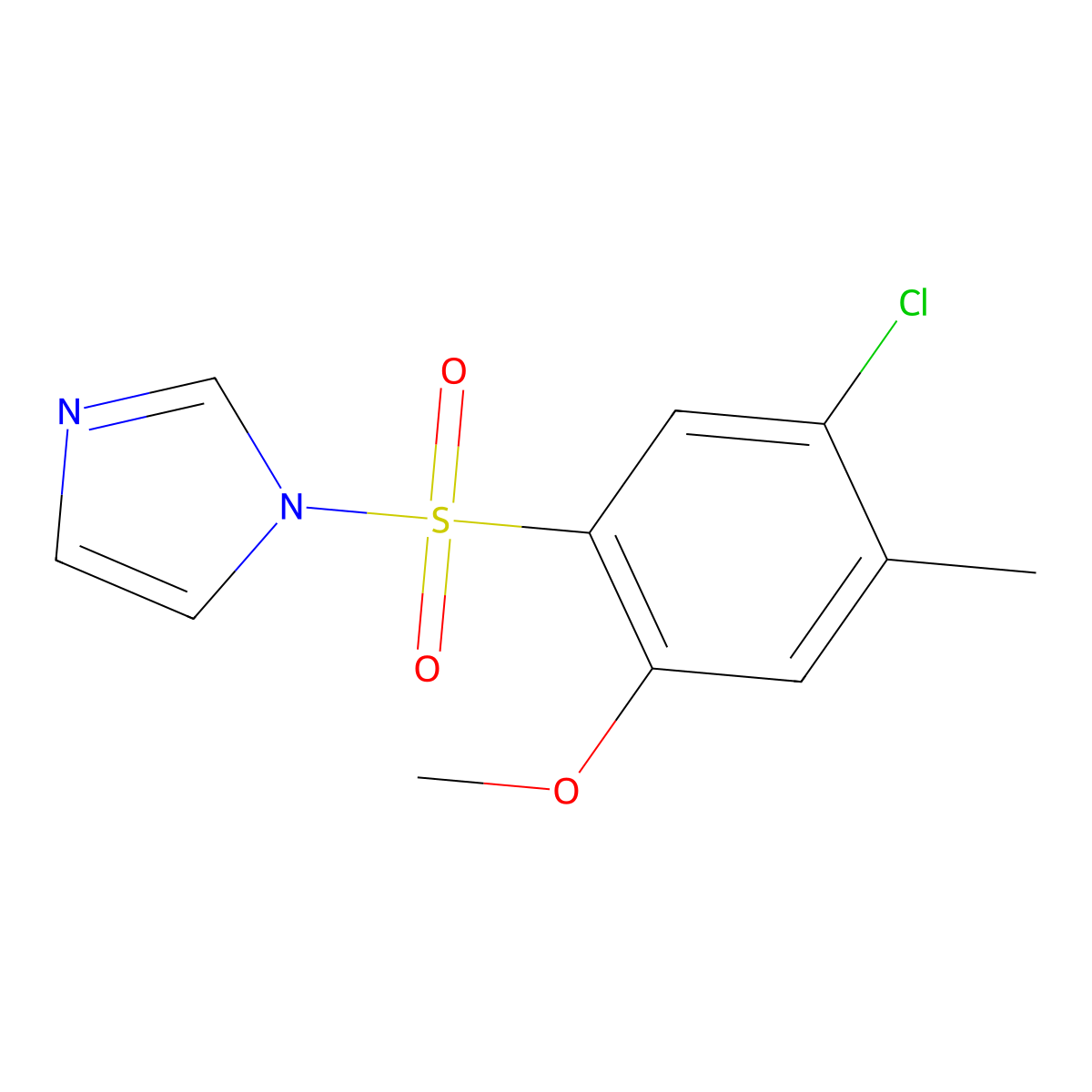 1-[(5-chloro-2-methoxy-4-methylphenyl)sulfonyl]-1H-imidazole molecular structure, CAS 791844-63-8