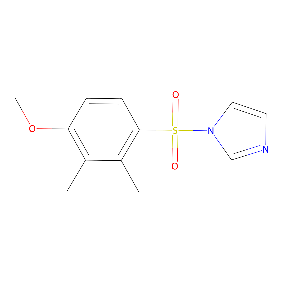 1-(4-Methoxy-2,3-dimethylphenyl)sulfonylimidazole molecular structure, CAS 791844-64-9