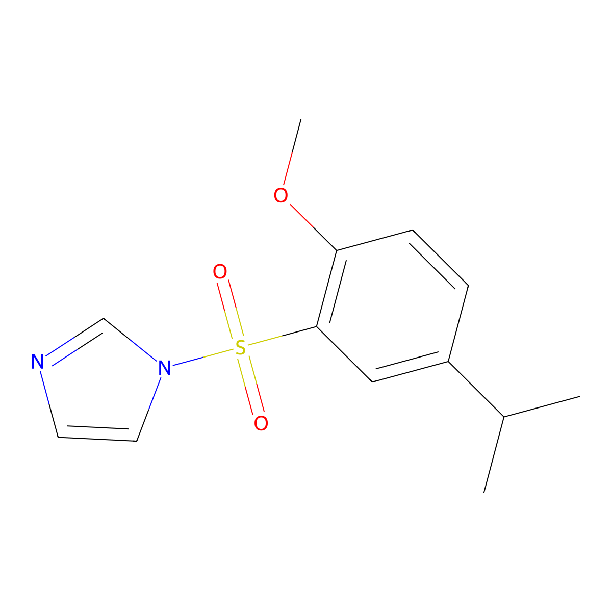 1-(2-Methoxy-5-propan-2-ylphenyl)sulfonylimidazole molecular structure, CAS 791844-66-1