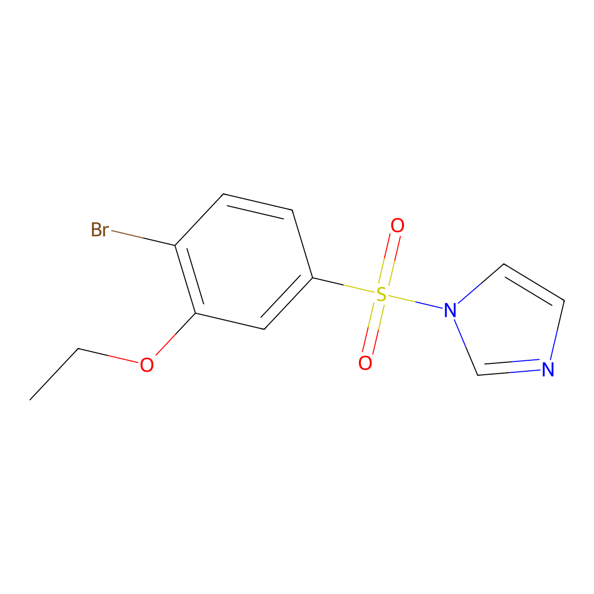 1-(4-Bromo-3-ethoxyphenyl)sulfonylimidazole molecular structure, CAS 791844-71-8