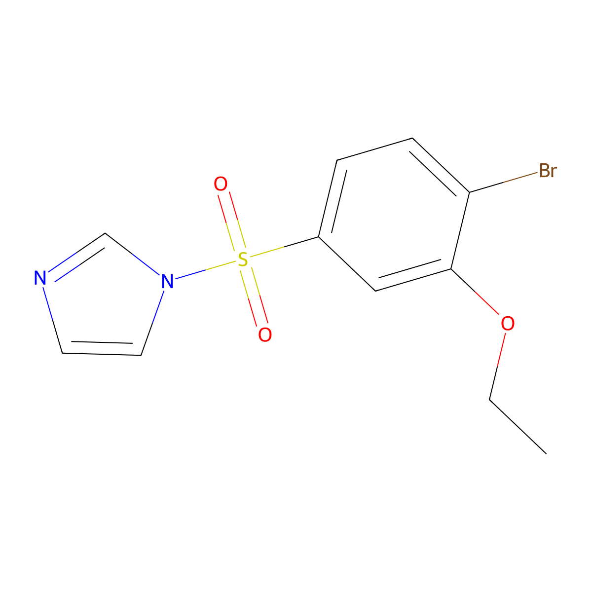 1-(4-Bromo-3-ethoxyphenyl)sulfonylimidazole molecular structure, CAS 791844-71-8