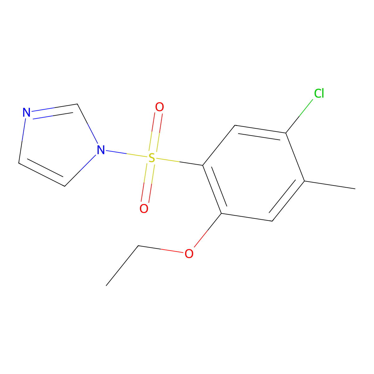 1-(5-Chloro-2-ethoxy-4-methylphenyl)sulfonylimidazole molecular structure, CAS 791844-72-9