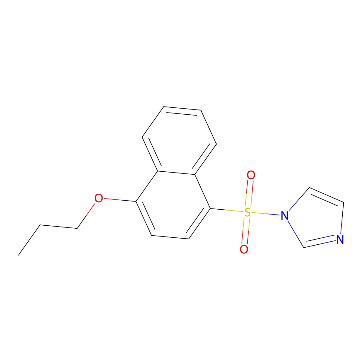 4-(1H-imidazol-1-ylsulfonyl)-1-naphthyl propyl ether molecular structure, CAS 791844-73-0