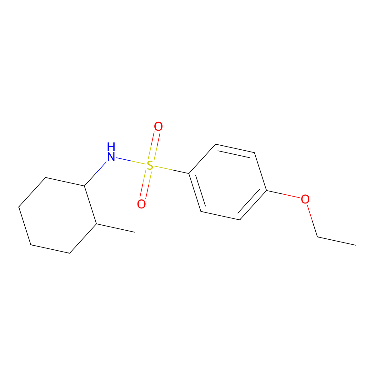 4-ethoxy-N-(2-methylcyclohexyl)benzenesulfonamide molecular structure, CAS 791844-77-4