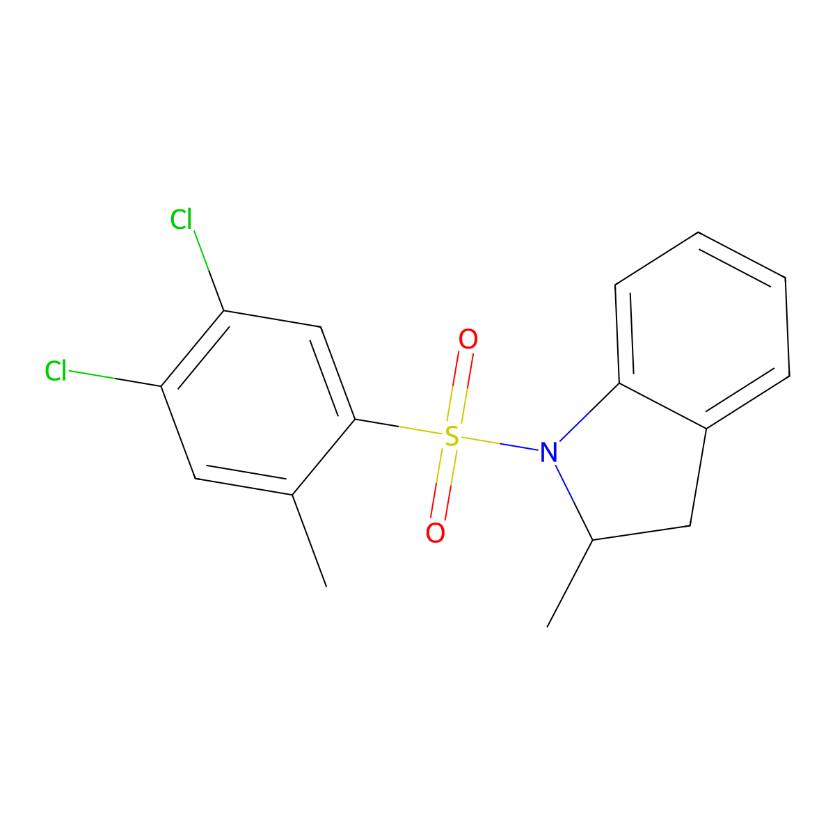 1-[(4,5-Dichloro-2-methylphenyl)sulfonyl]-2-methylindoline molecular structure, CAS 791845-07-3