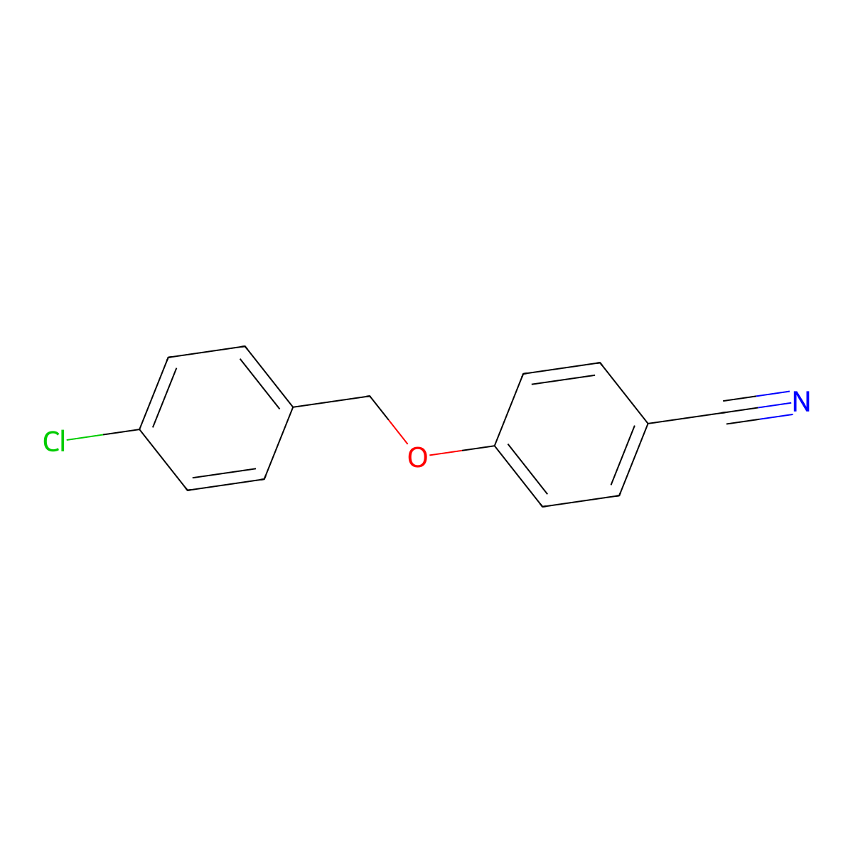 4-[(4-Chlorophenyl)methoxy]benzonitrile molecular structure, CAS 79185-31-2