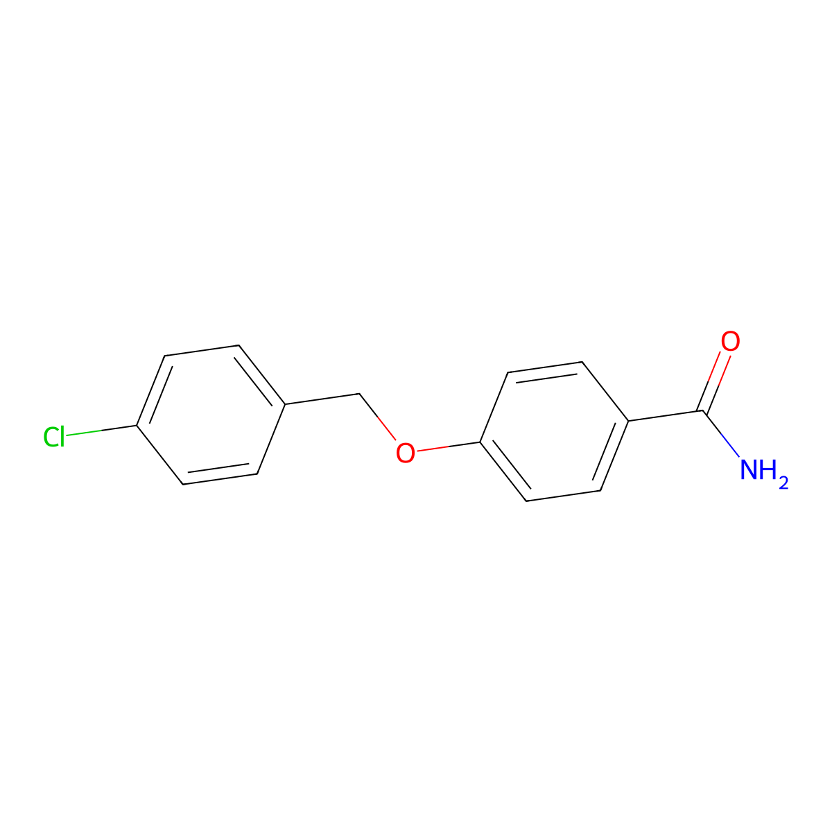 4-(4-Chlorobenzyloxy)benzamide molecular structure, CAS 79185-46-9