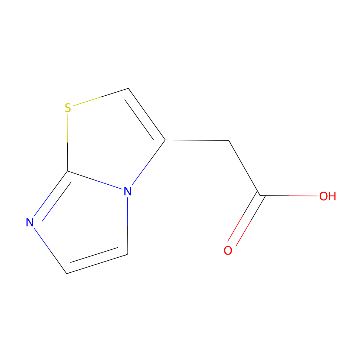 2-{Imidazo[2,1-b][1,3]thiazol-3-yl}acetic acid molecular structure, CAS 79190-64-0