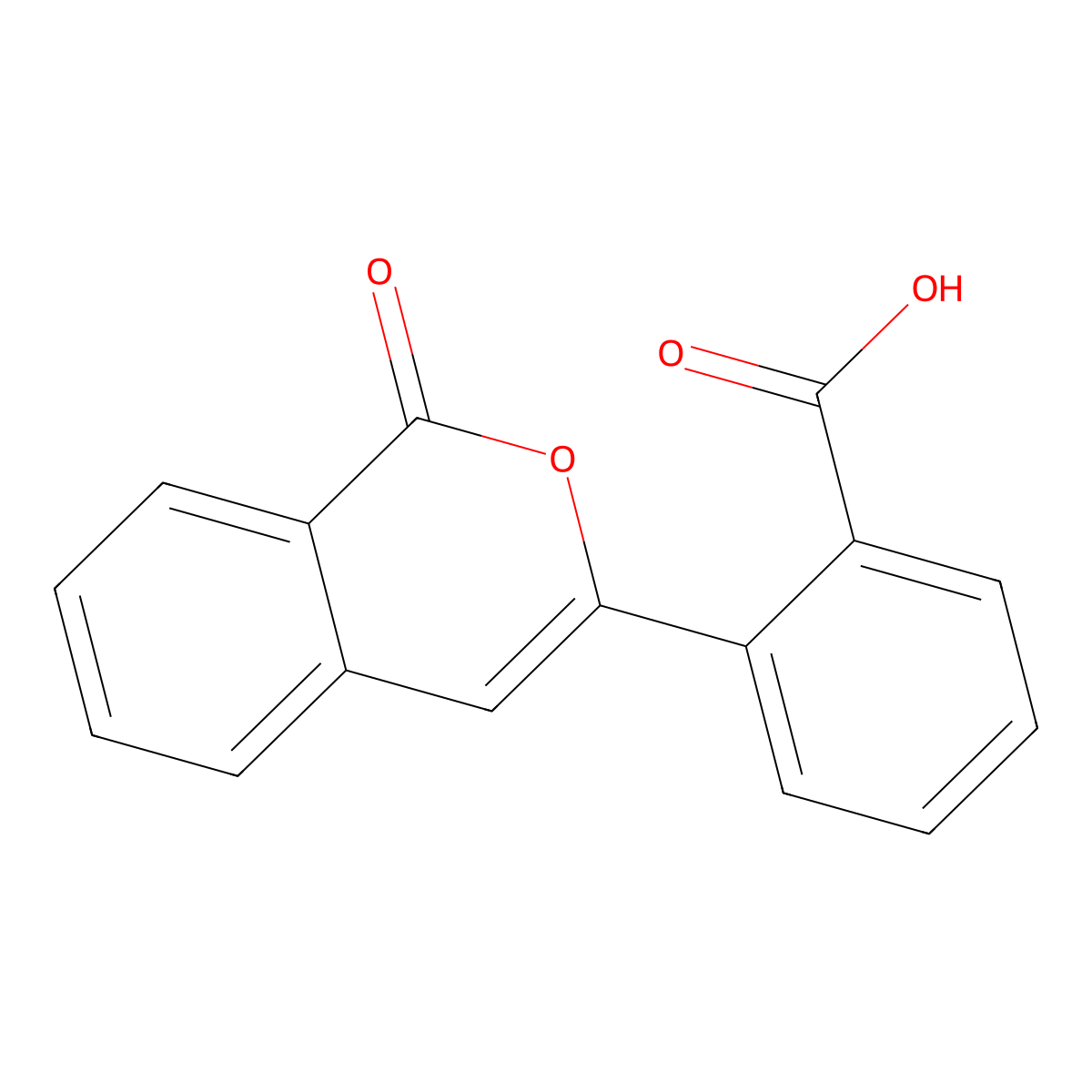 Benzoic acid, 2-(1-oxo-1H-2-benzopyran-3-yl)- molecular structure, CAS 792-23-4